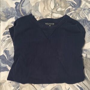 Navy blue waffle long sleeve